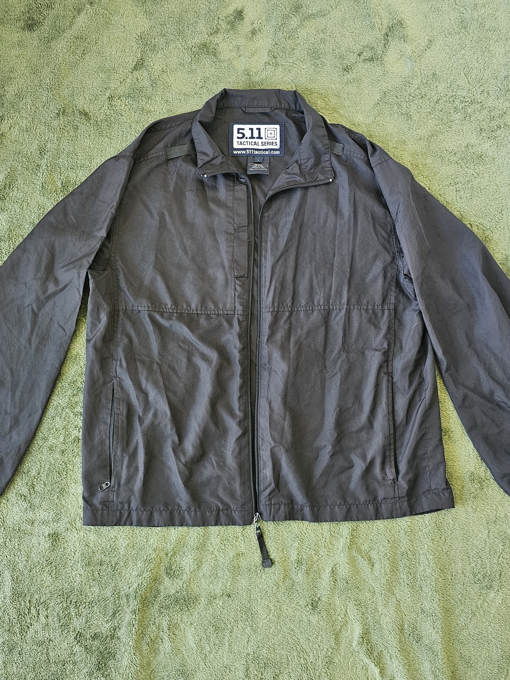 Men's Black Lightweight 5.11 Tactical Packable Jacket Thin Fall Coat Long Sleeve